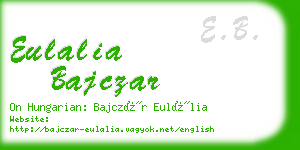 eulalia bajczar business card